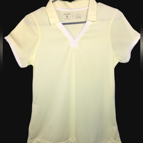 Antiqua Exercise Top Desert Dry Size Large Yellow/light gray, white Excellent☀️ - Picture 5 of 6